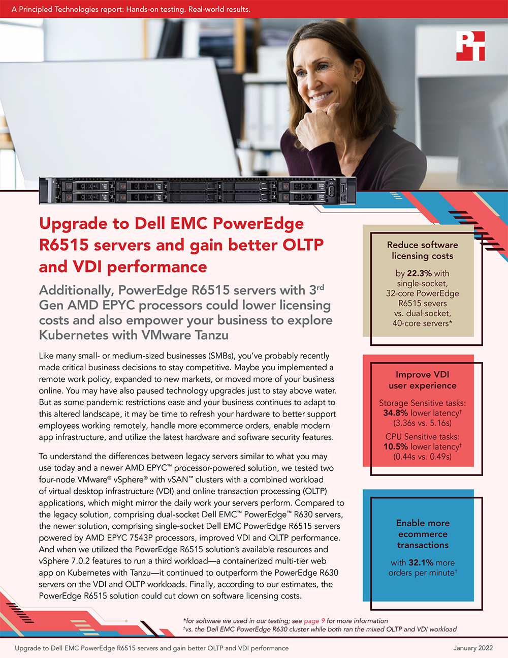 Principled Technologies Releases Study on Dell EMC PowerEdge R6515 Servers’ OLTP and VDI Performance