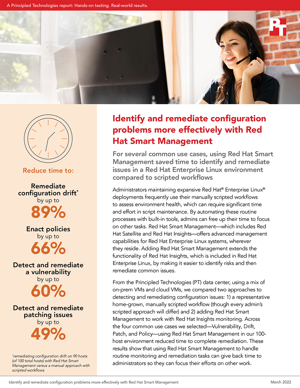 Principled Technologies Releases Study Comparing Remediation with Red Hat Smart Management vs. a Manual, Scripted Workflow on Four Common Maintenance Use Cases