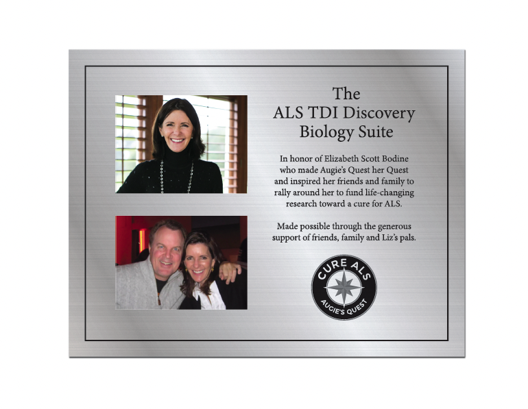 The ALS TDI Discovery Biology Suite Dedicated in Honor of Liz Bodine to Speed Drug Development in ALS