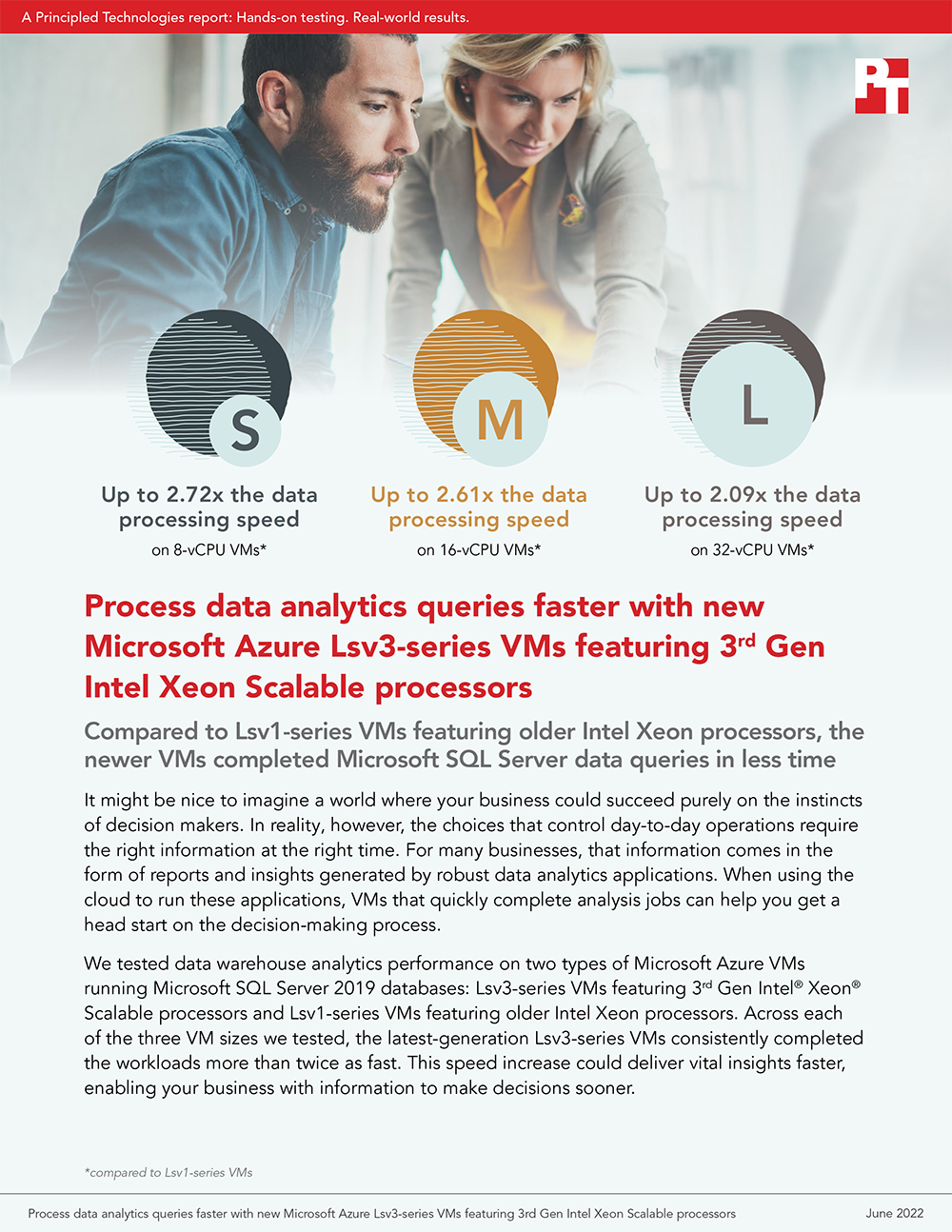 In a New Study, Principled Technologies Shows Data Analytics Performance Advantages of Microsoft Azure Lsv3-Series VMs Enabled by 3rd Gen Intel Xeon Scalable Processors