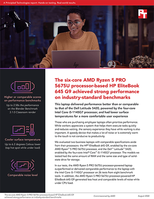 Principled Technologies Releases Two Reports That Show AMD Ryzen Processor-Powered Laptops Achieved Strong Performance on Industry-Standard Benchmarks