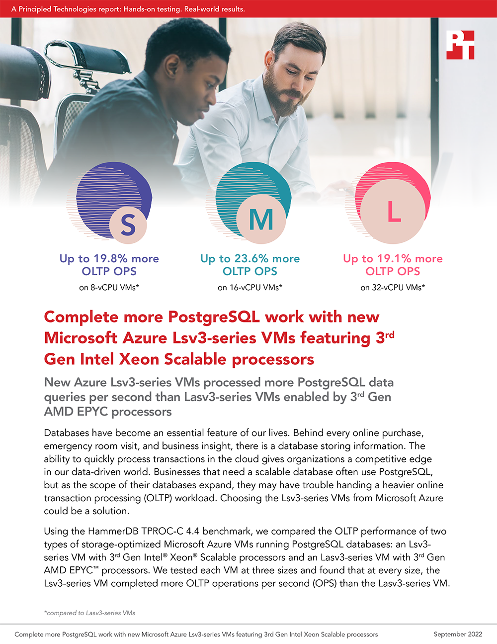 Principled Technologies Releases Report Showing Azure Lsv3-Series VMs Completed More PostgreSQL OLTP Work Than Lasv3-Series VMs
