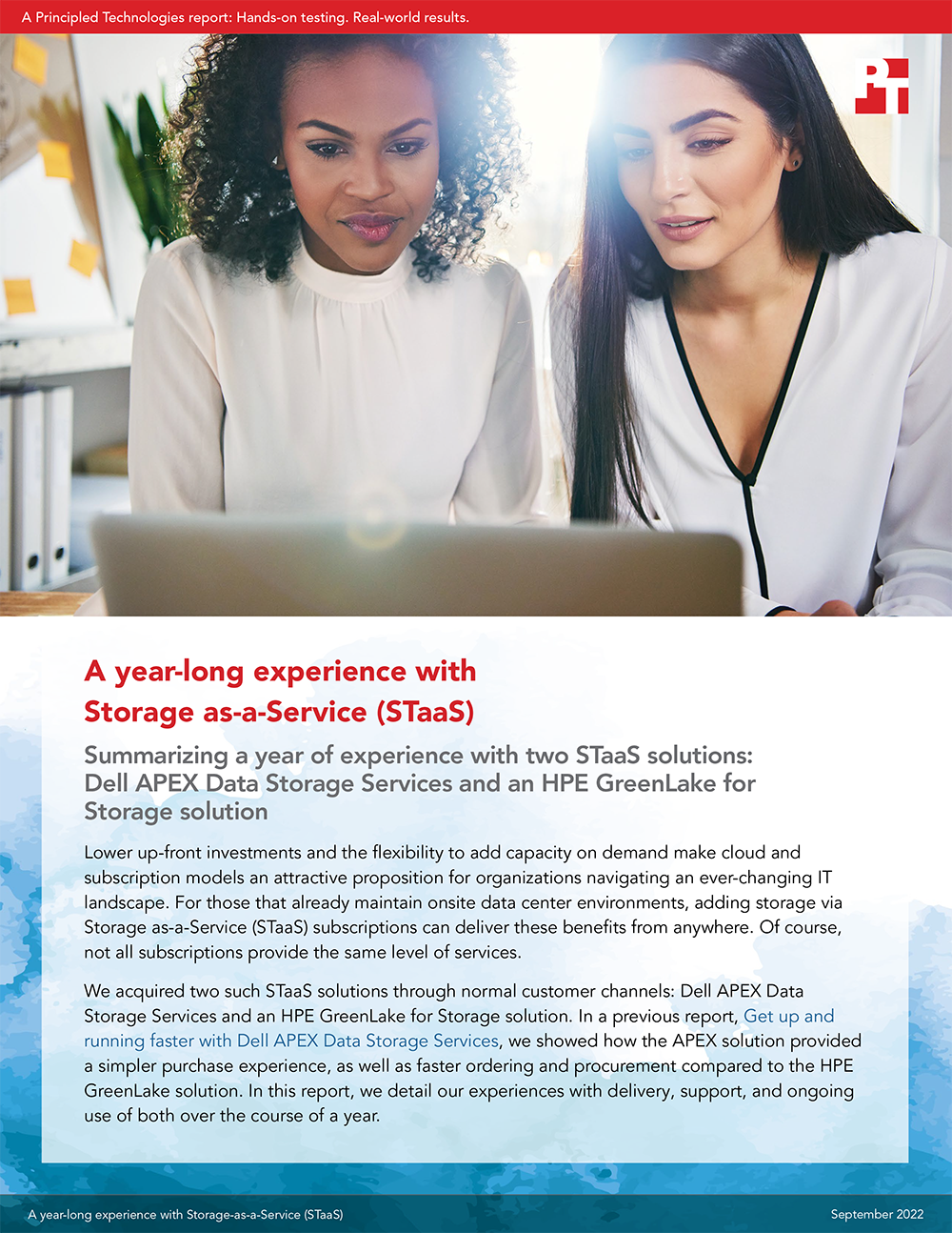 Principled Technologies Releases Study Comparing the Year-Long Customer Experience with Two Storage as-a-Service (STaaS) Solutions