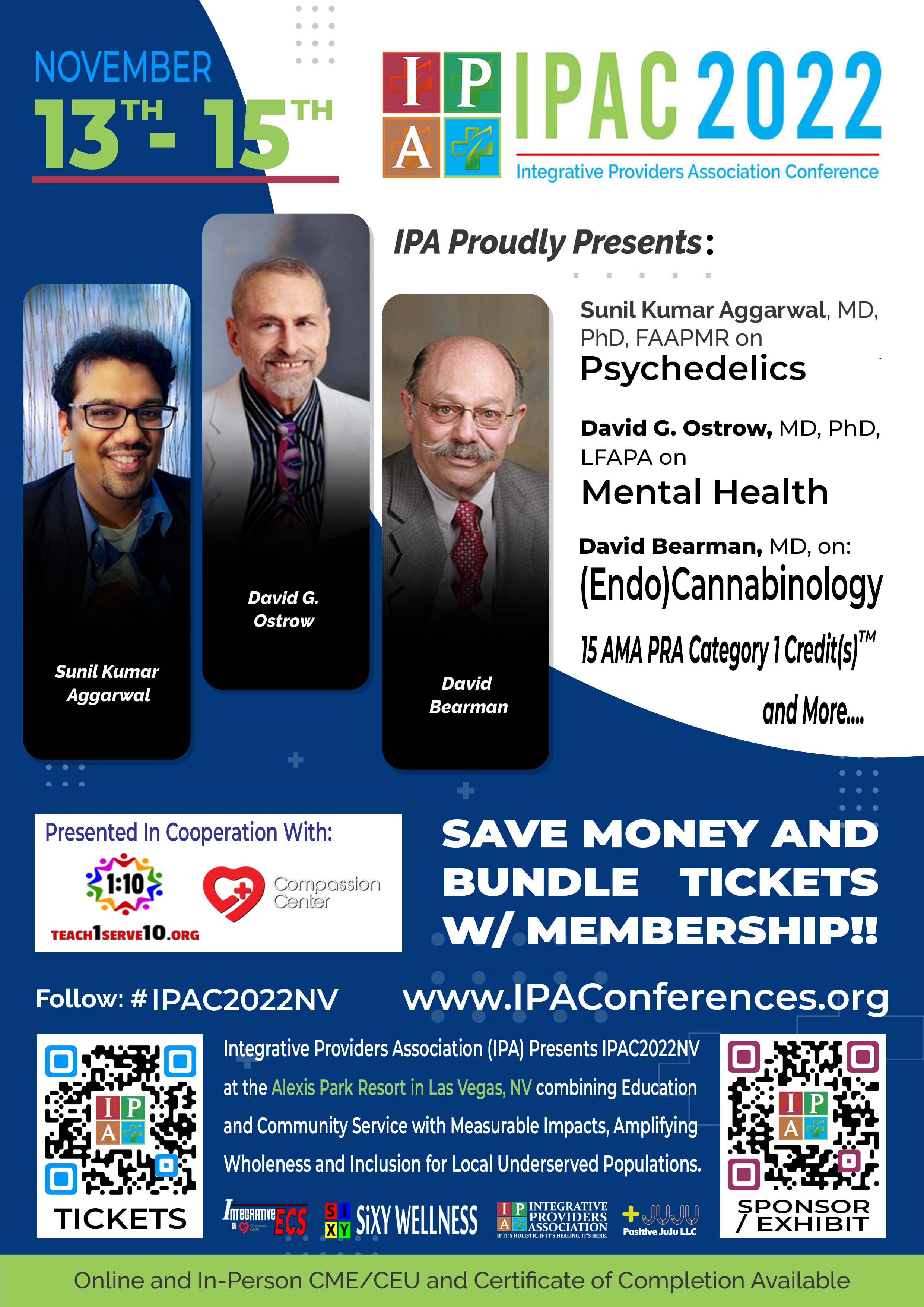 The IPA Confirms IPAC2022NV Medical Conference at Alexis Park Resort in Las Vegas, NV with CME on Cannabis, Psilocybin, Psychedelics, Mental Health & More