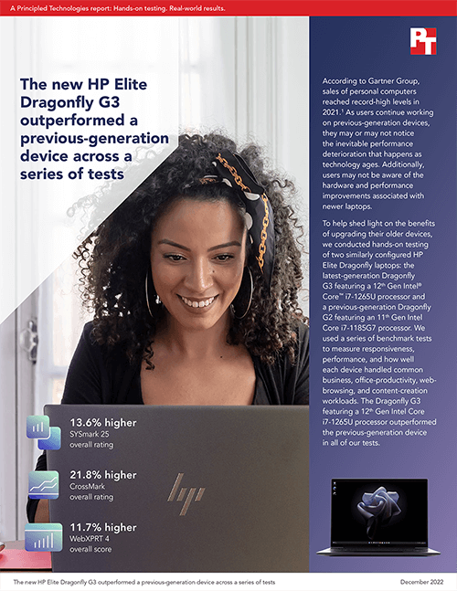New Reports from Principled Technologies Highlight the Benefits of Upgrading to the Latest-Generation HP Elite Dragonfly G3 and Elitebook 840 G9 Laptops