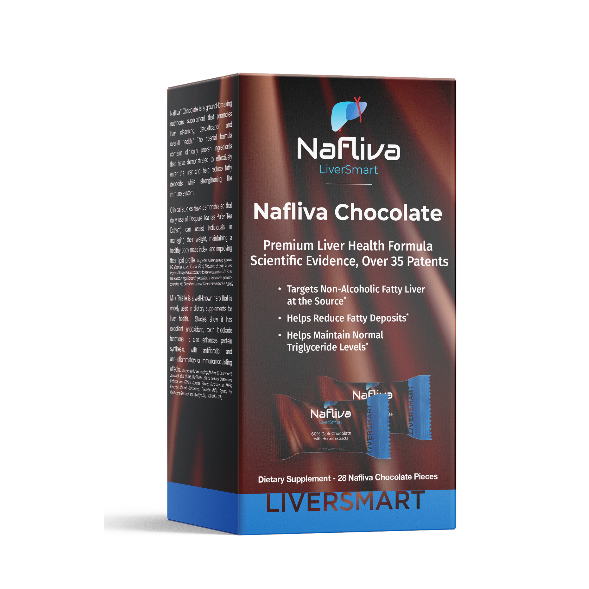 NatureKue Introduces Nafliva LiverSmart - Dark Chocolate with Peppermint Flavor Dietary Supplement Supports Healthy Liver Function