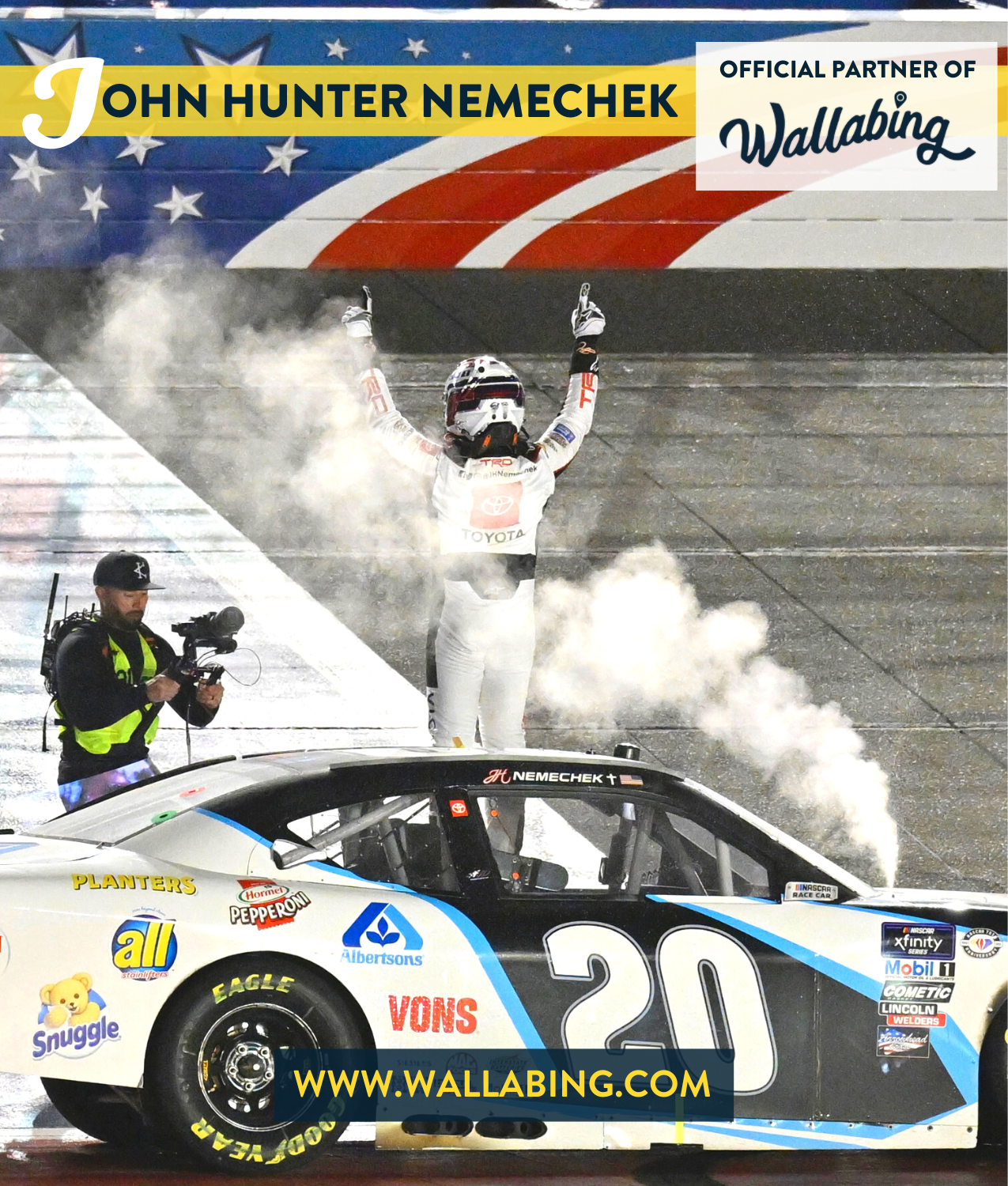 Wallabing Partners with Nascar Driver John Hunter