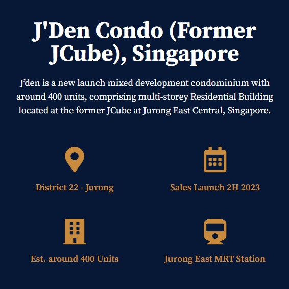CapitaLand Launches J'den, a 99-Year New Launch Condominium at Former JCube Shopping Mall Site