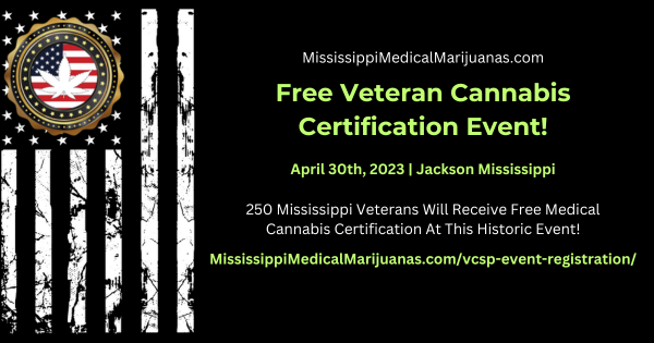 Largest Veterans Cannabis Certification Event in USA to be Held in Jackson, Mississippi on April 30 to Kickoff Veteran Cannabis Support Program Initiative