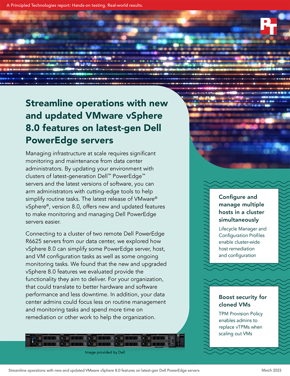 Principled Technologies Sees Management and Monitoring Benefits When Upgrading to Latest-Gen Dell PowerEdge Servers with VMware vSphere 8.0