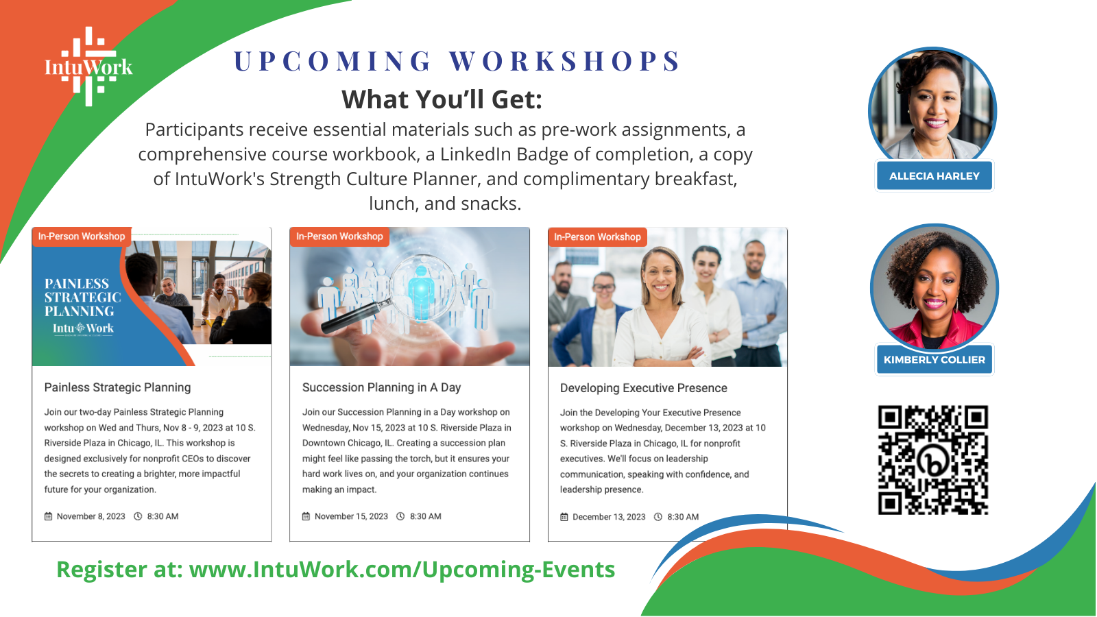 IntuWork Announces In-Person Workshops and Masterclasses in Chicago
