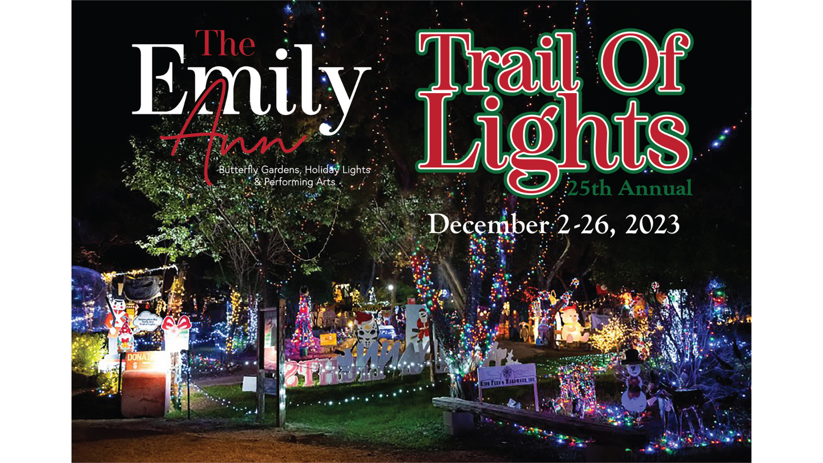 Trail of Lights at EmilyAnn Theatre and Gardens: Festive Family Favorite Returns for 25th Year