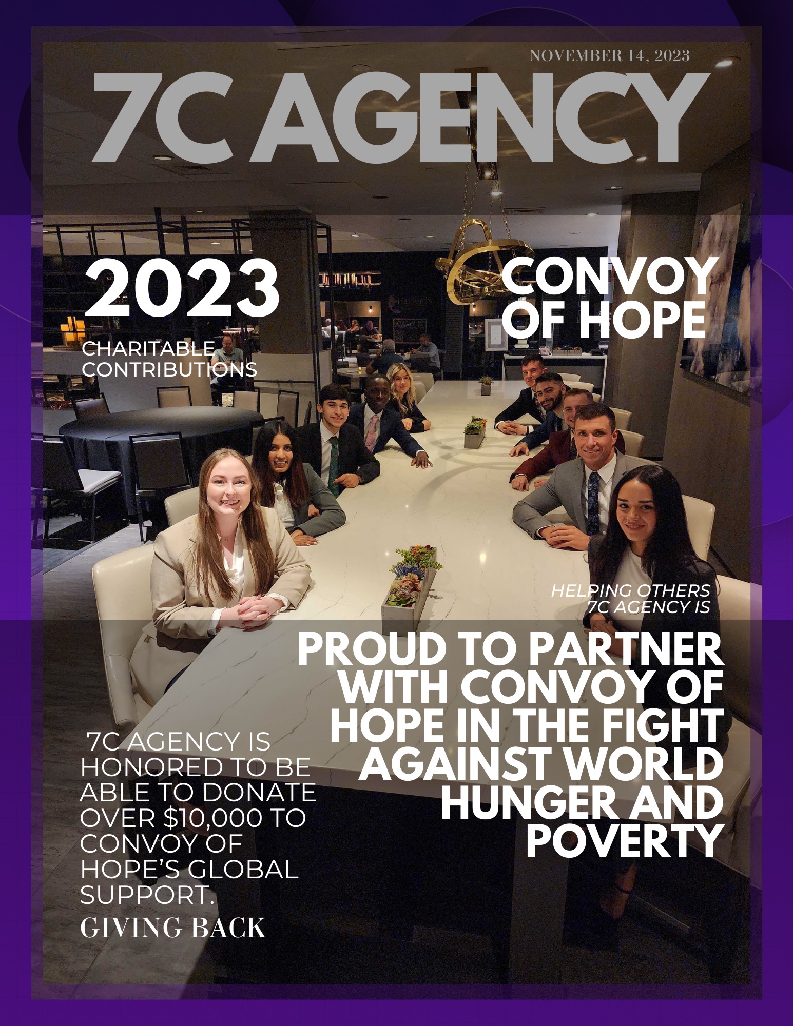 7C Agency Proud to Partner with Convoy of Hope in the Fight Against World Hunger and Poverty