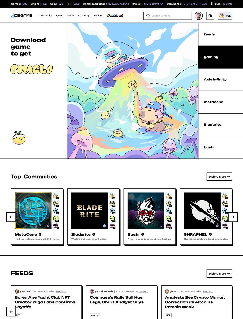 DeGame, a Web3 Gaming Aggregator Platform, Recently Launched a New Version, Encompassing the Primary Tracks and Projects in the Web3 Gaming Market