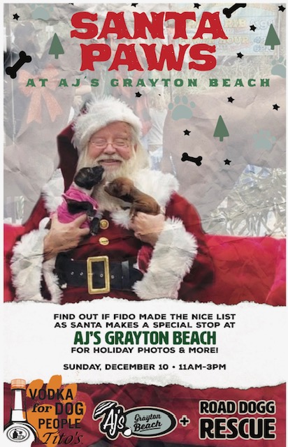 Santa Paws Comes to AJ's Grayton Beach