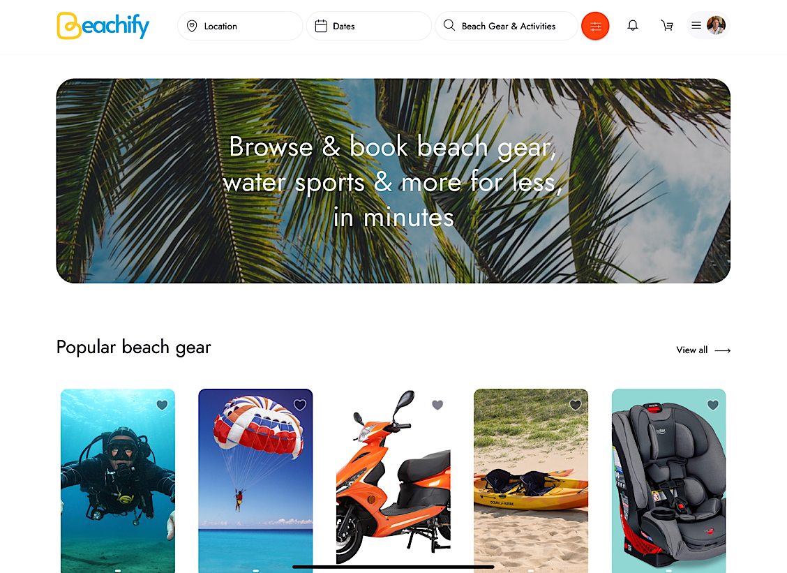 Introducing the First Beach Gear Rental App - Beachify