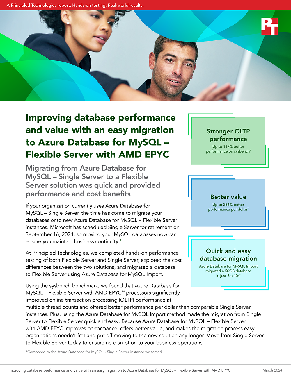 Principled Technologies Finds That Azure Database for MySQL – Flexible Server Outperformed the Soon-to-be-Retired Azure Database for MySQL – Single Server