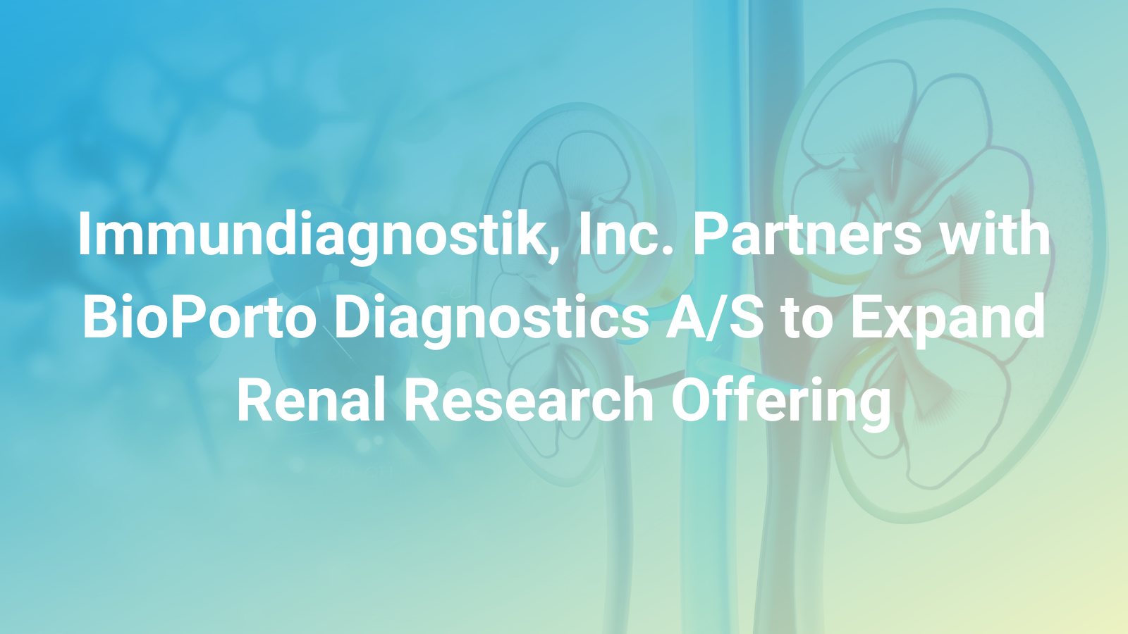 Immundiagnostik, Inc. Partners with BioPorto Diagnostics A/S to Expand Renal Research Offering