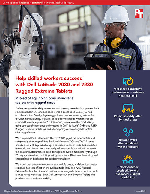 New Principled Technologies Study Shows Advantages of Dell Latitude Rugged Extreme Tablets for Skilled Workers