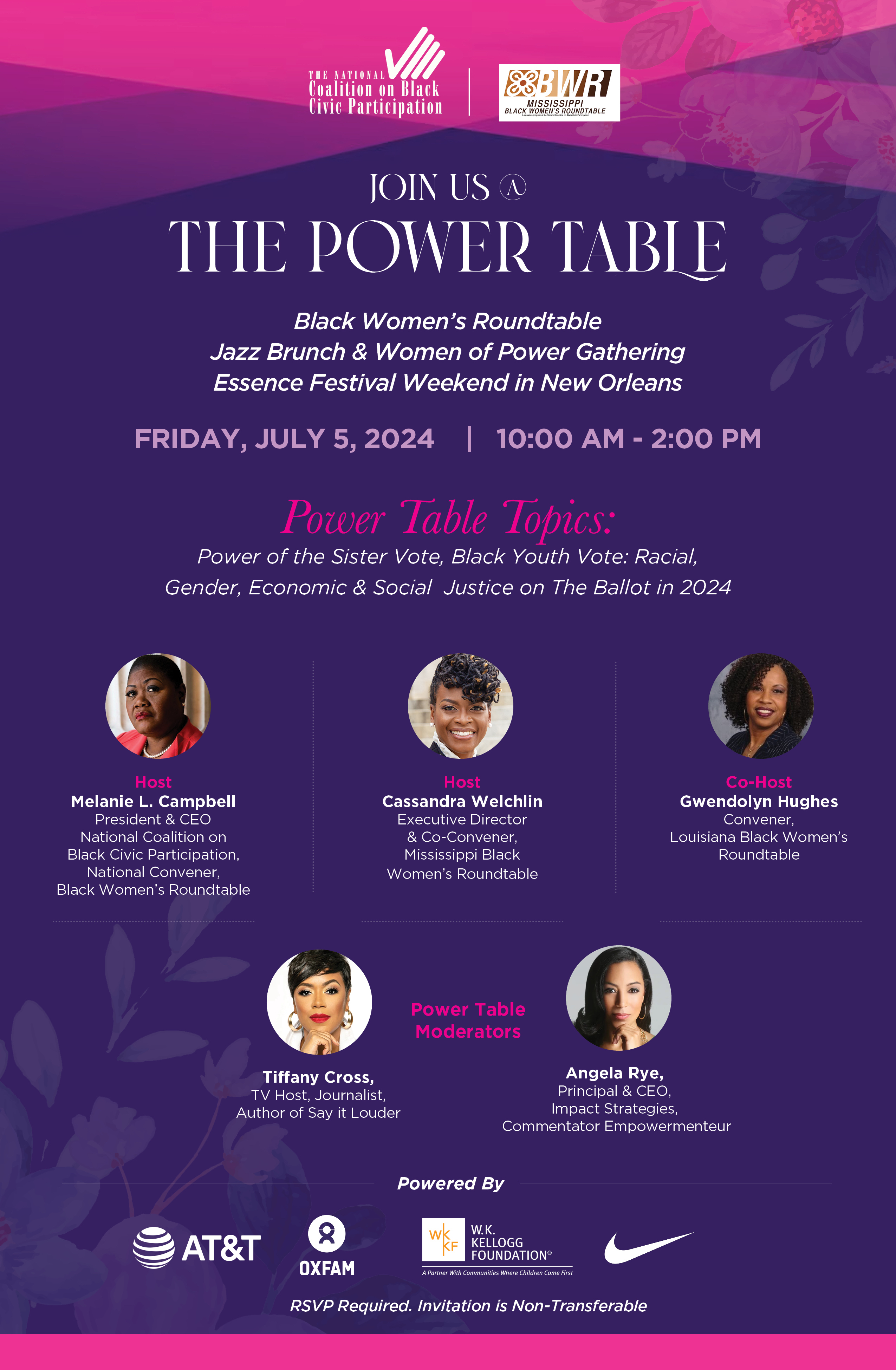 NCBCP and Black Women’s Roundtable, in Partnership with MS & LA Black Women’s Roundtable and to Host 10th Annual BWR Women of Power Gathering During Essence Festival 2024