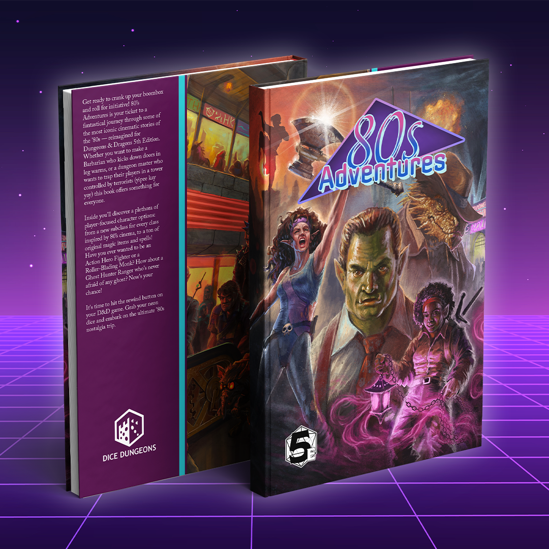 Dice Dungeons Announces 80s Adventures: a 1980s inspired 5e D&D Supplement