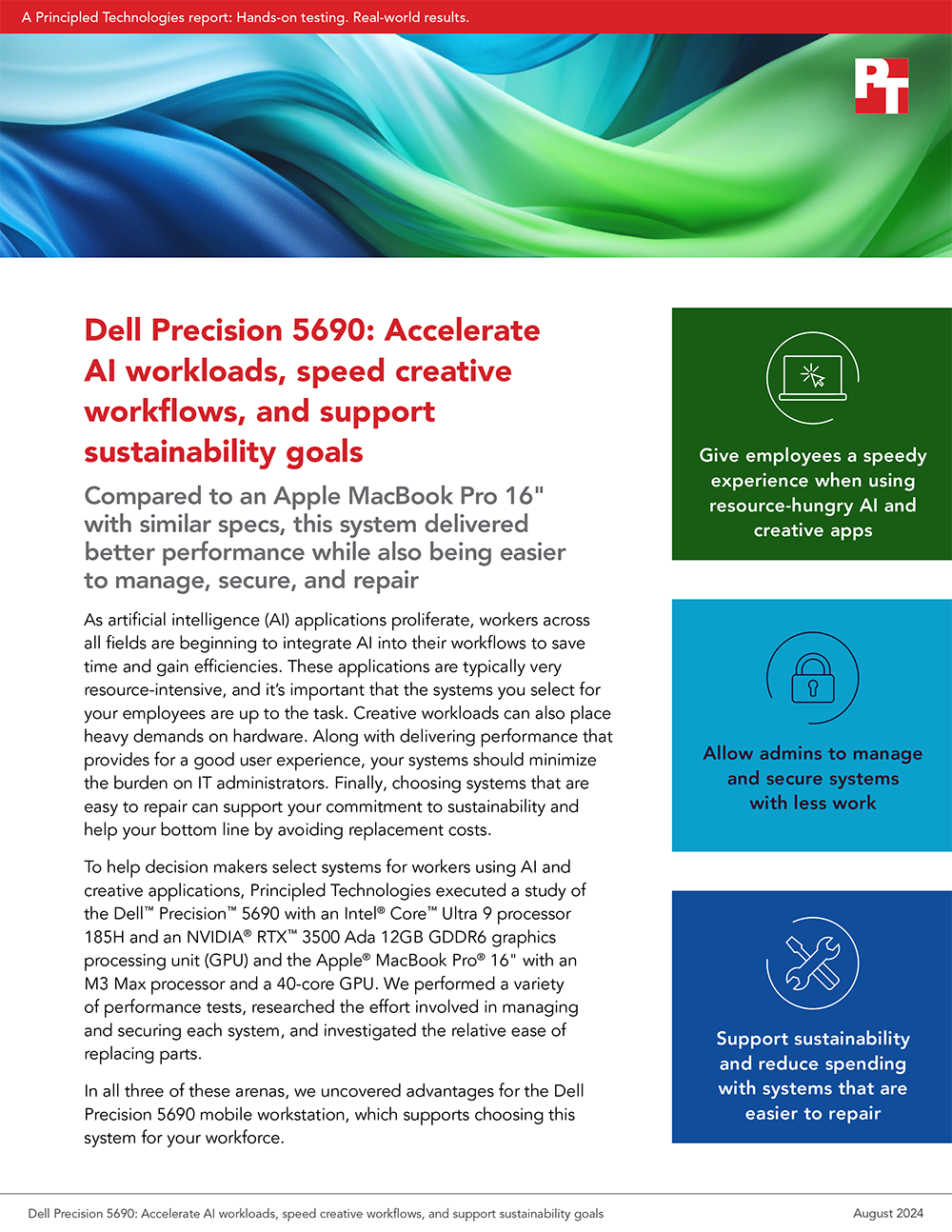 New Study Compares the Dell Precision 5690 vs. the Apple MacBook Pro 16-Inch on AI and Creative Workload Performance and Sustainability