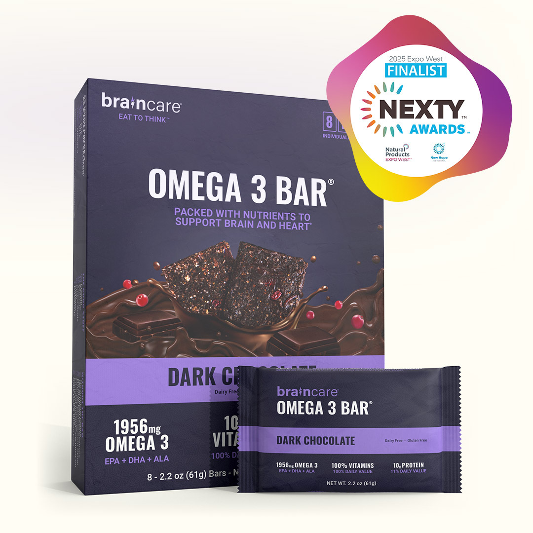 BrainCare® Omega 3 Bars® Named NEXTY Awards Finalist at Expo West 2025