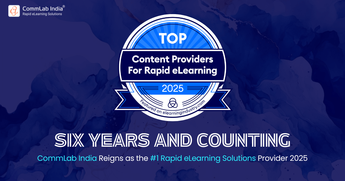 CommLab India Recognized as #1 Provider of Rapid eLearning Solutions for the Sixth Consecutive Time