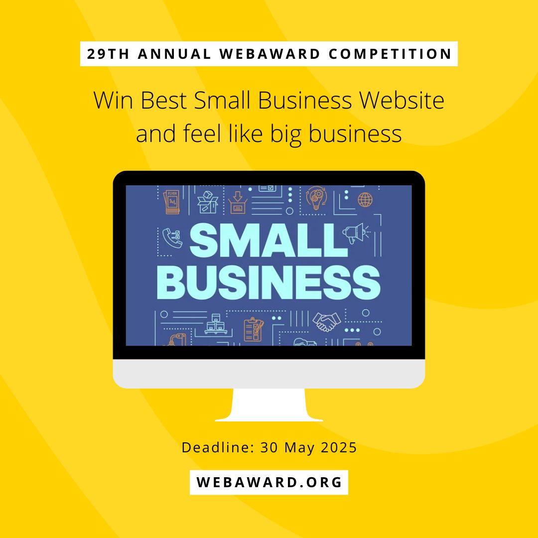 Best Small Business Website to be Named by Web Marketing Association in 29th Annual WebAward Competition