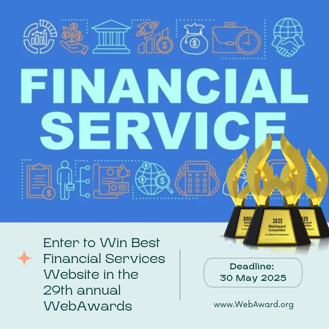 Best Financial Services Websites to be Named by Web Marketing Association in 29th Annual WebAward Competition