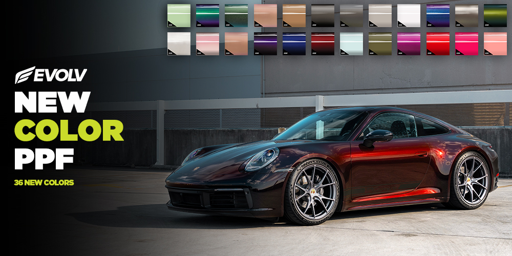 EVOLV Introduces 36 Bold New Colors of Paint Protection Film (PPF)