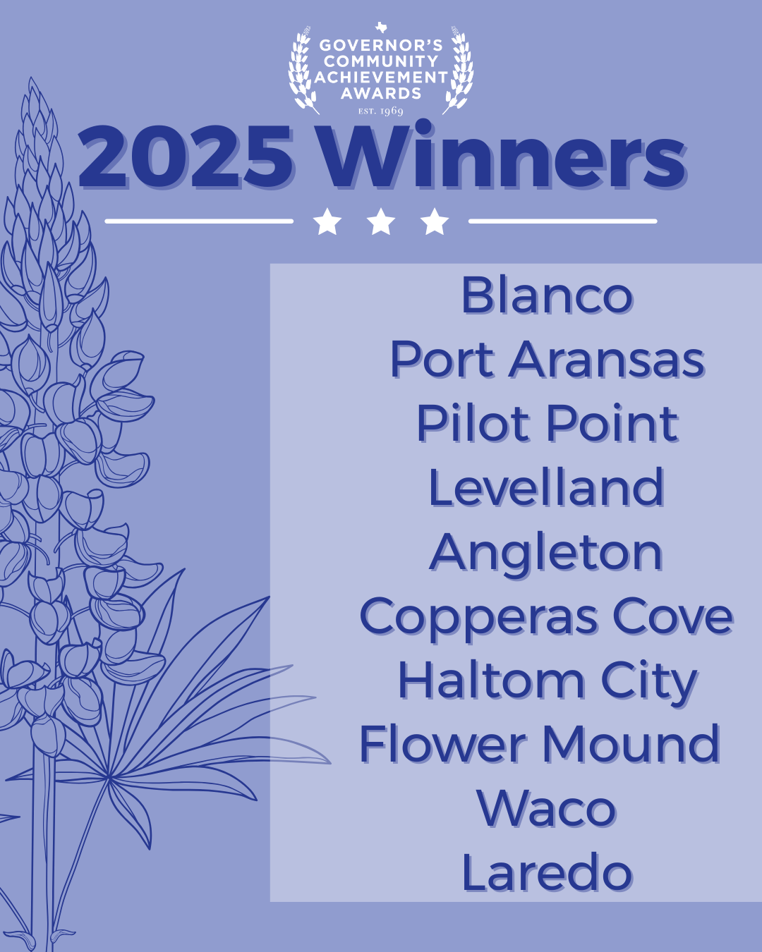 Ten Texas Communities Win Prestigious Governor’s Community Achievement Awards