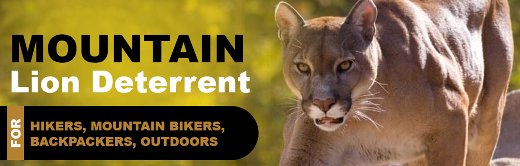 Mountain Lion Deterrent for Hiking, Mountain Biking and Outdoor Recreation