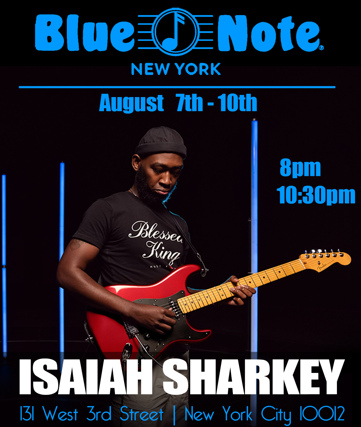 International Guitarist & Grammy Award Winner Isaiah Sharkey to Perform Exclusive Engagement at Blue Note Jazz Club in NYC