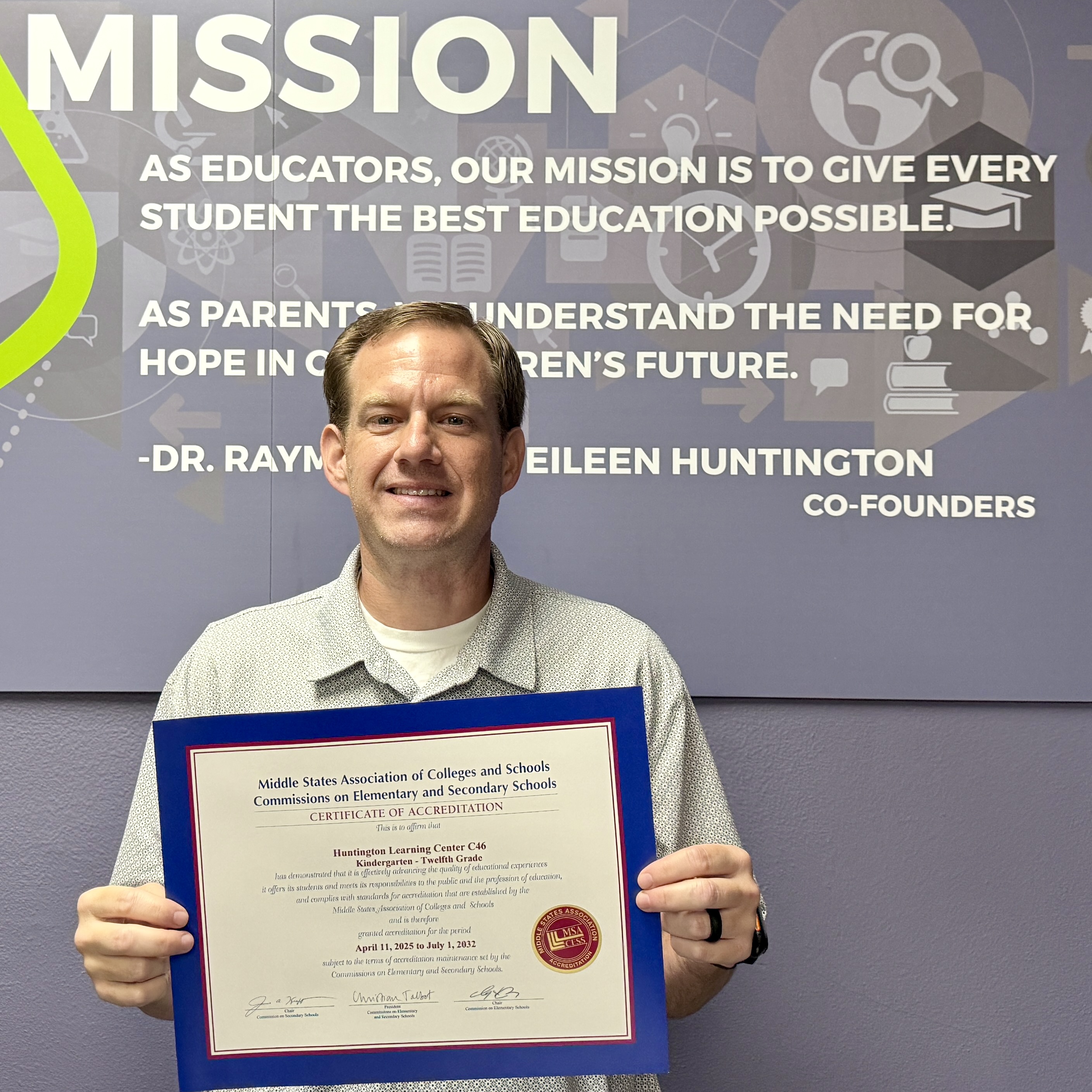 Huntington Learning Center of Russellville Earns MSA-CESS Accreditation