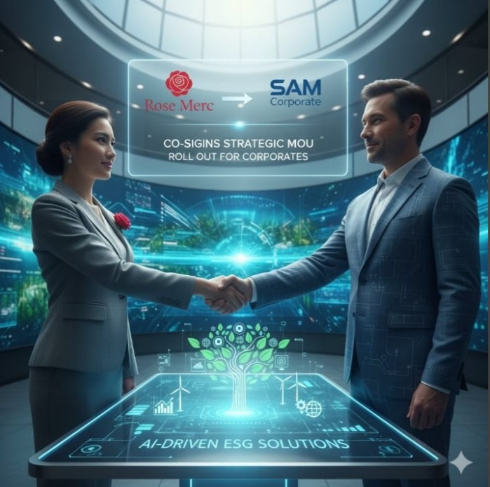 SAM Corporate LLC and Rose Merc Limited Enter Strategic MoU for Rolling Out AI Driven Solutions for ESG for Corporates