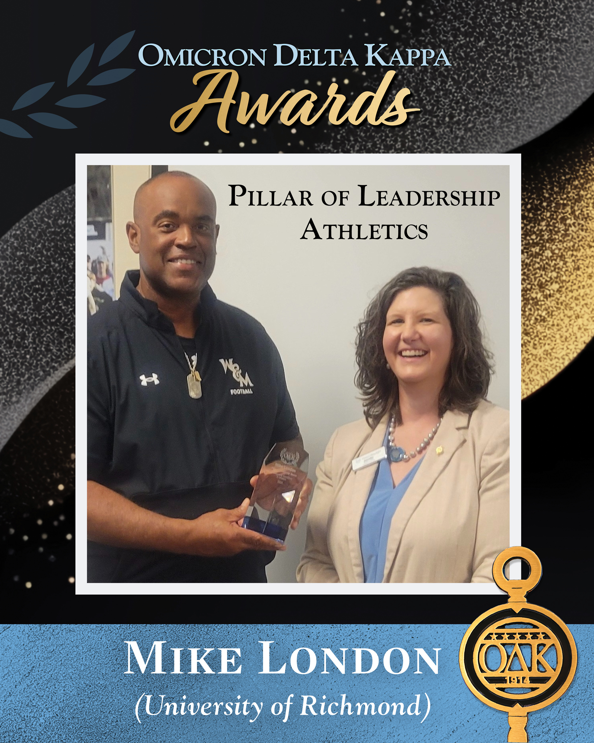 Mike London Awarded Omicron Delta Kappa Pillar of Leadership in Athletics
