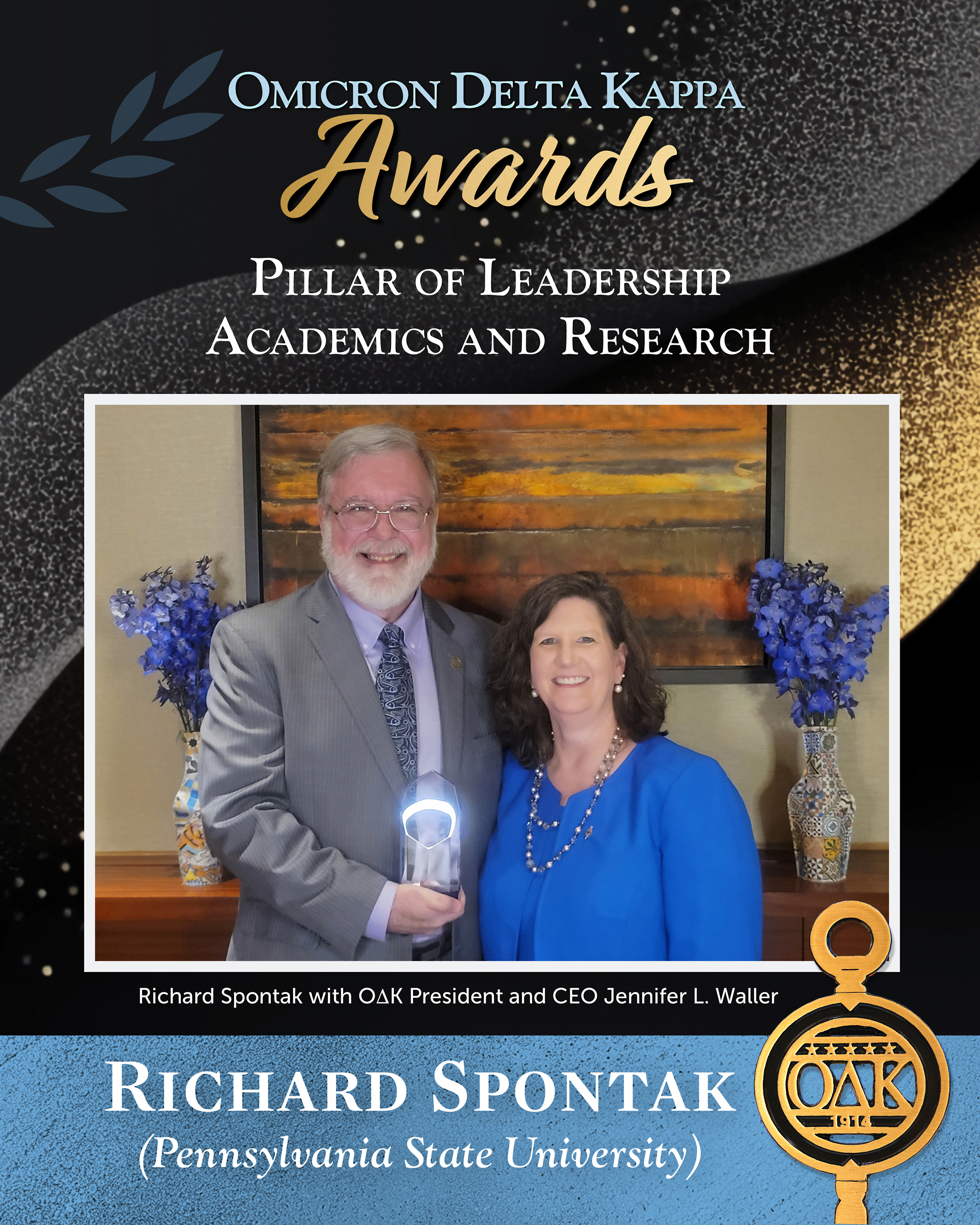 Richard Spontak Awarded Omicron Delta Kappa Pillar of Leadership in Academics and Research