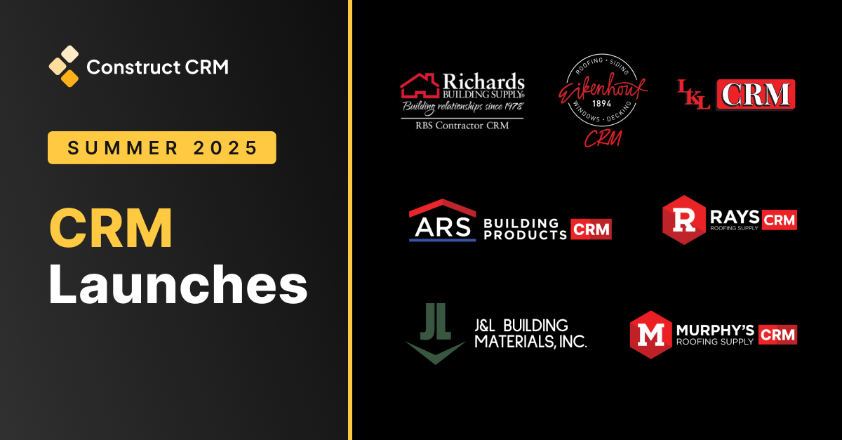 Construct CRM Democratizes E-Commerce for the Building Products Industry, Over $1 Billion in 2026 Material Sales Forecasted