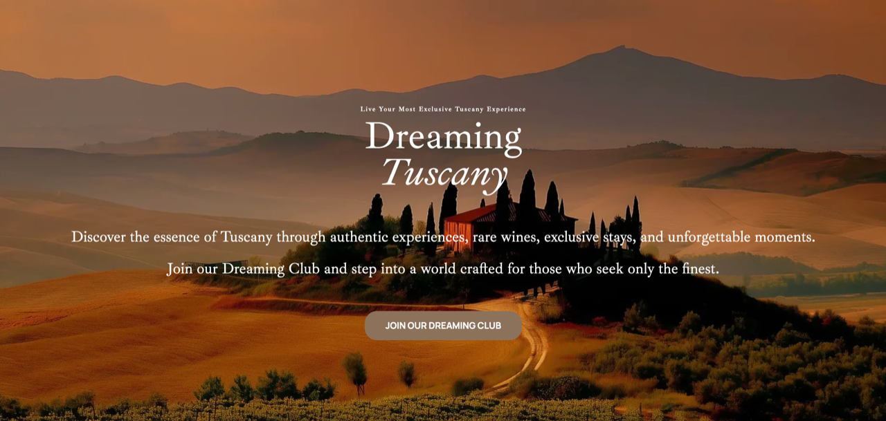 Dreaming Tuscany: Bringing the Heart of Tuscany to Your Home with Luxury Vacations and Bocelli Concert Access