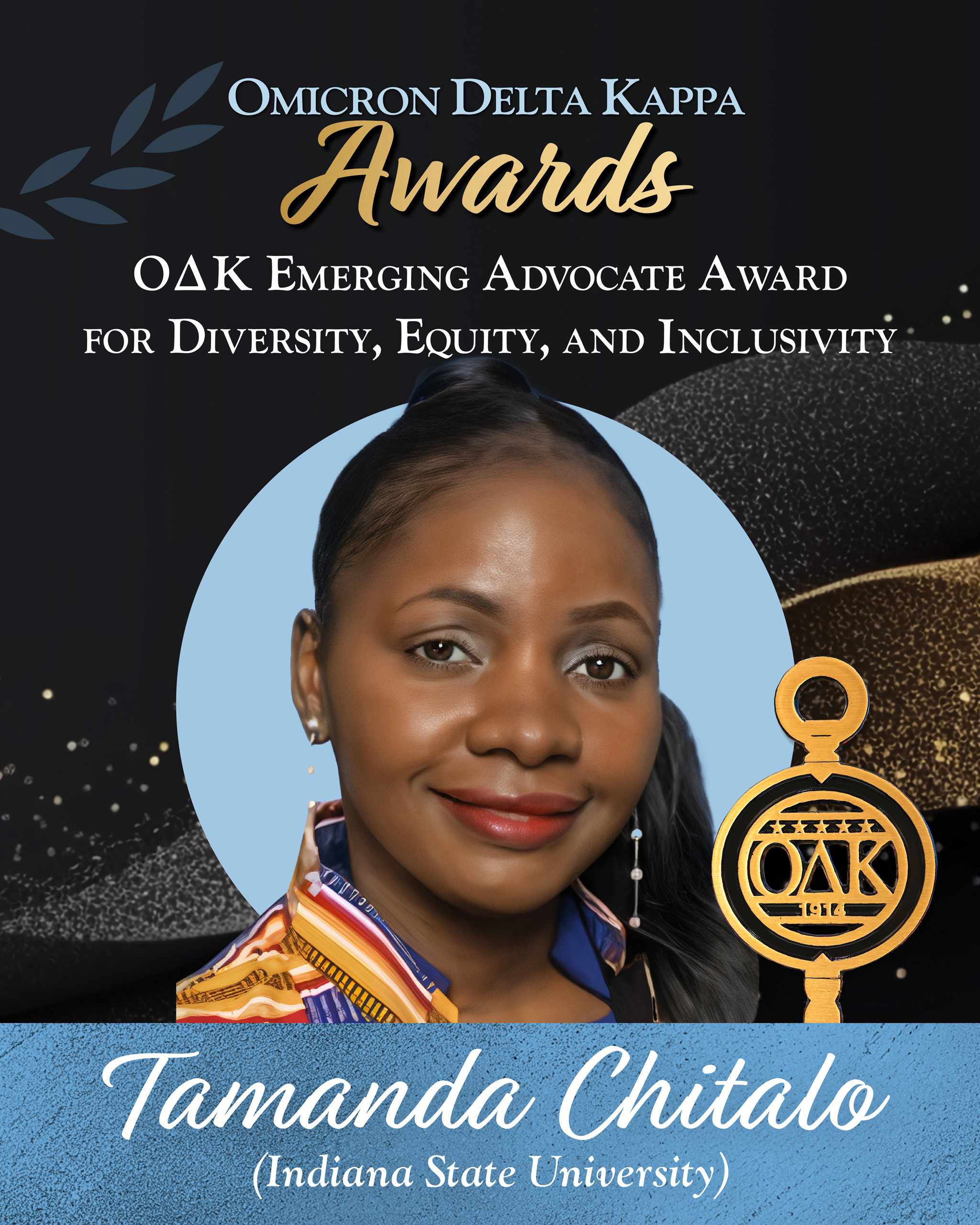 Tamanda Chitalo Named Recipient of the Omicron Delta Kappa Emerging Advocate Award for Diversity, Equity, and Inclusivity