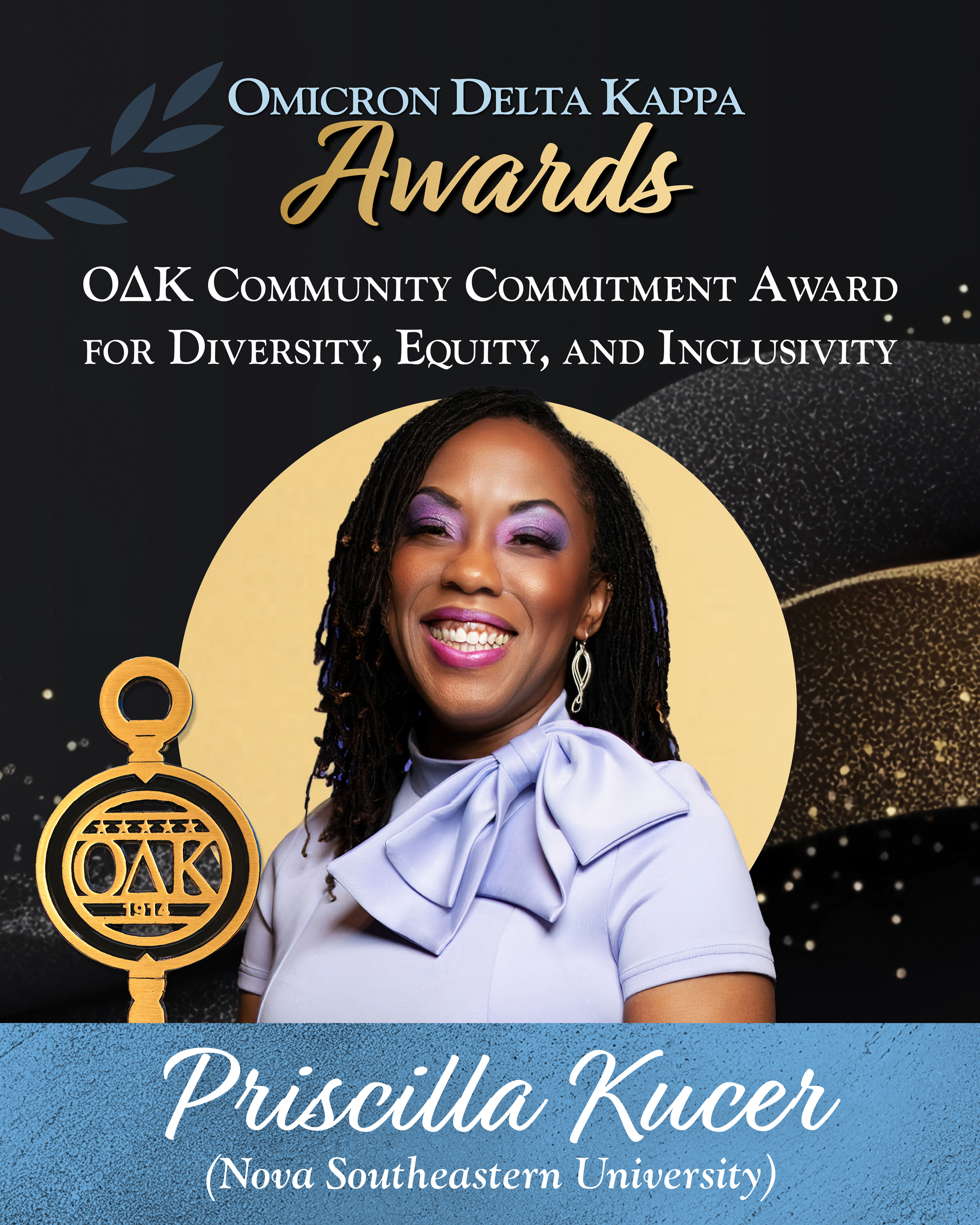 Priscilla Kucer Honored with Omicron Delta Kappa Community Commitment Award for Diversity, Equity, and Inclusivity