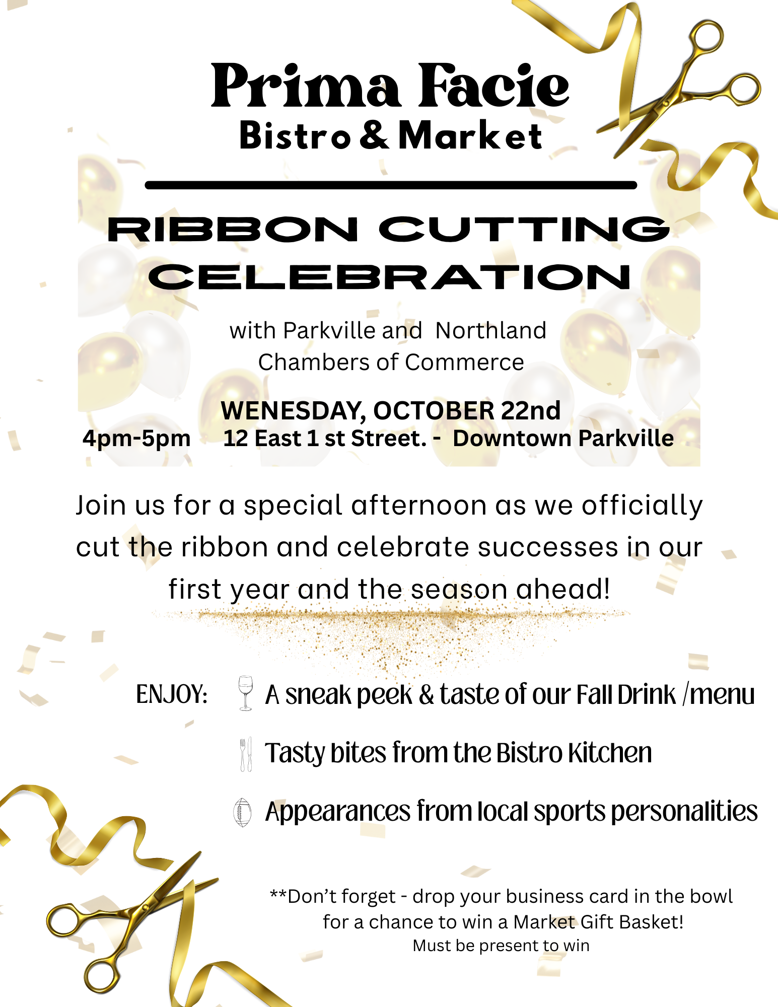 Prima Facie Bistro & Market Celebrates Its 1st Anniversary with Ribbon Cutting Ceremony