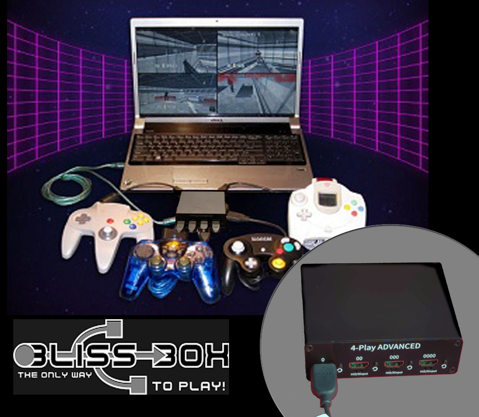 Bliss-Box Announces the 4-Play Advanced, a Four-Player Universal Controller Adapter for Retro and Modern Systems