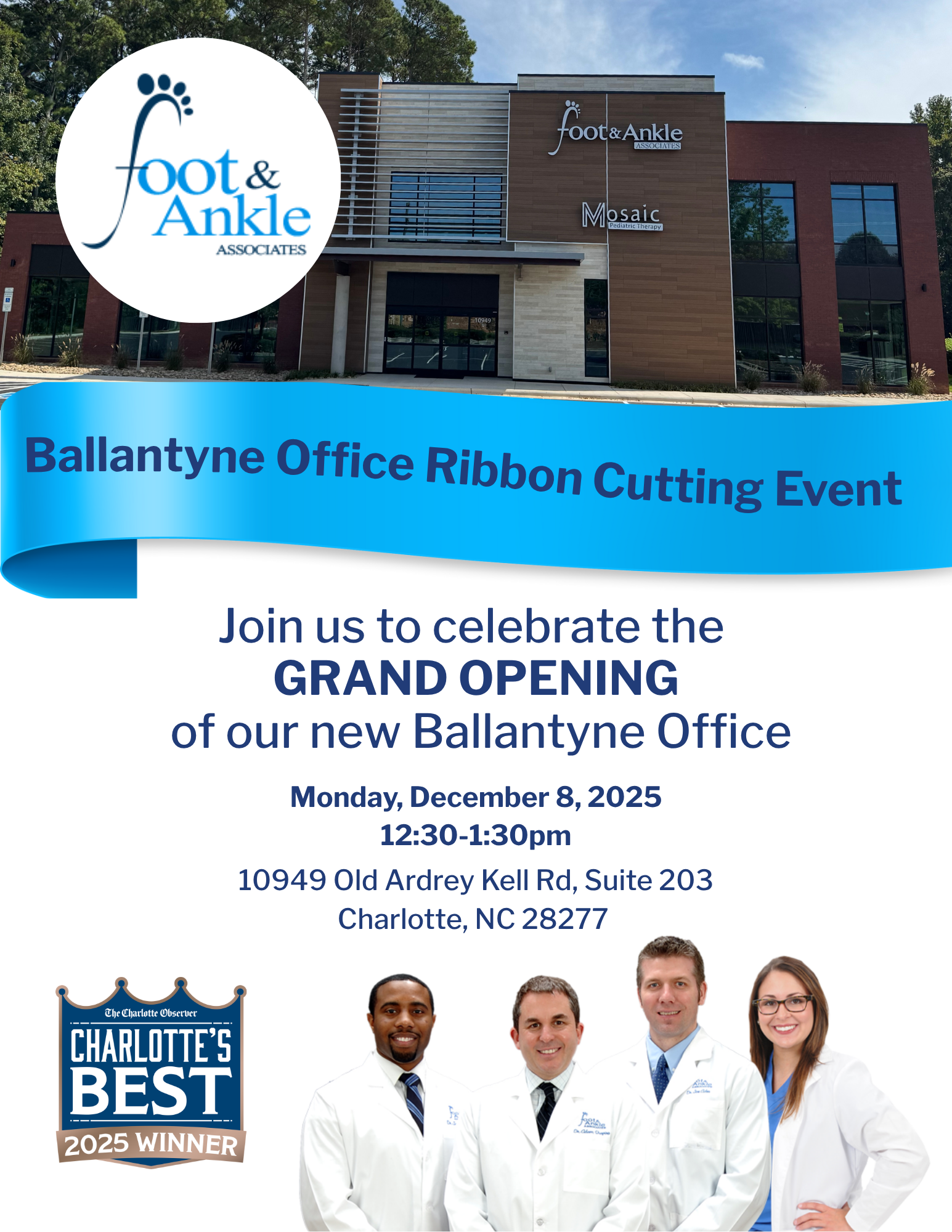 Foot & Ankle Associates Ballantyne: Ribbon Cutting Event