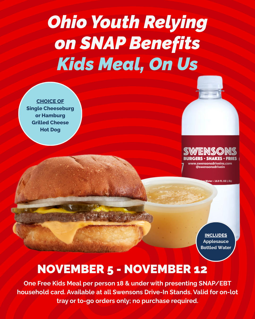 Swensons Drive-Ins Launches Free Kid’s Meal Program to Support Ohio Families During SNAP Delays