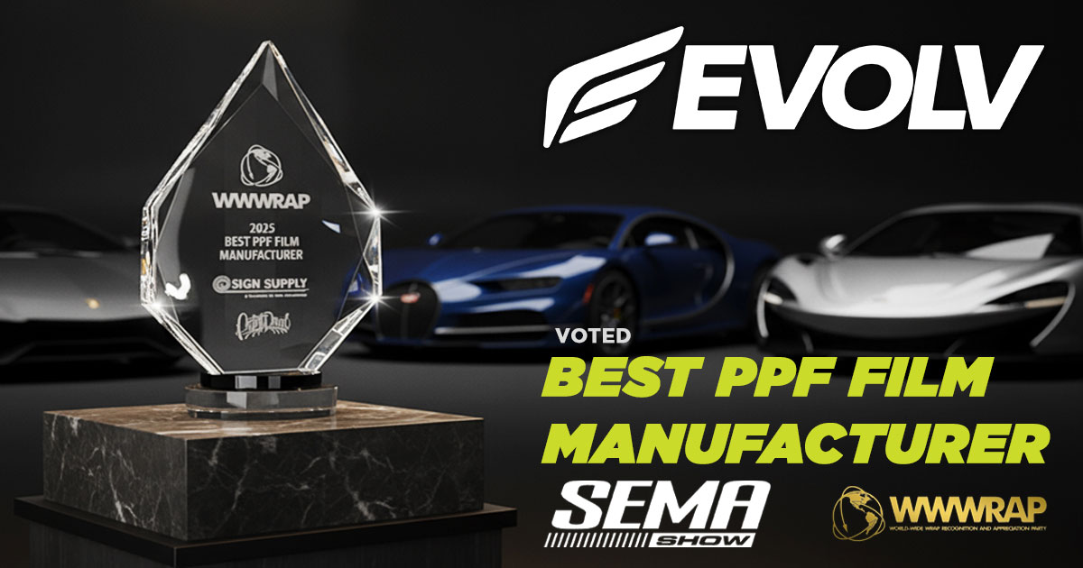 EVOLV Named Best PPF Film Manufacturer at SEMA 2025