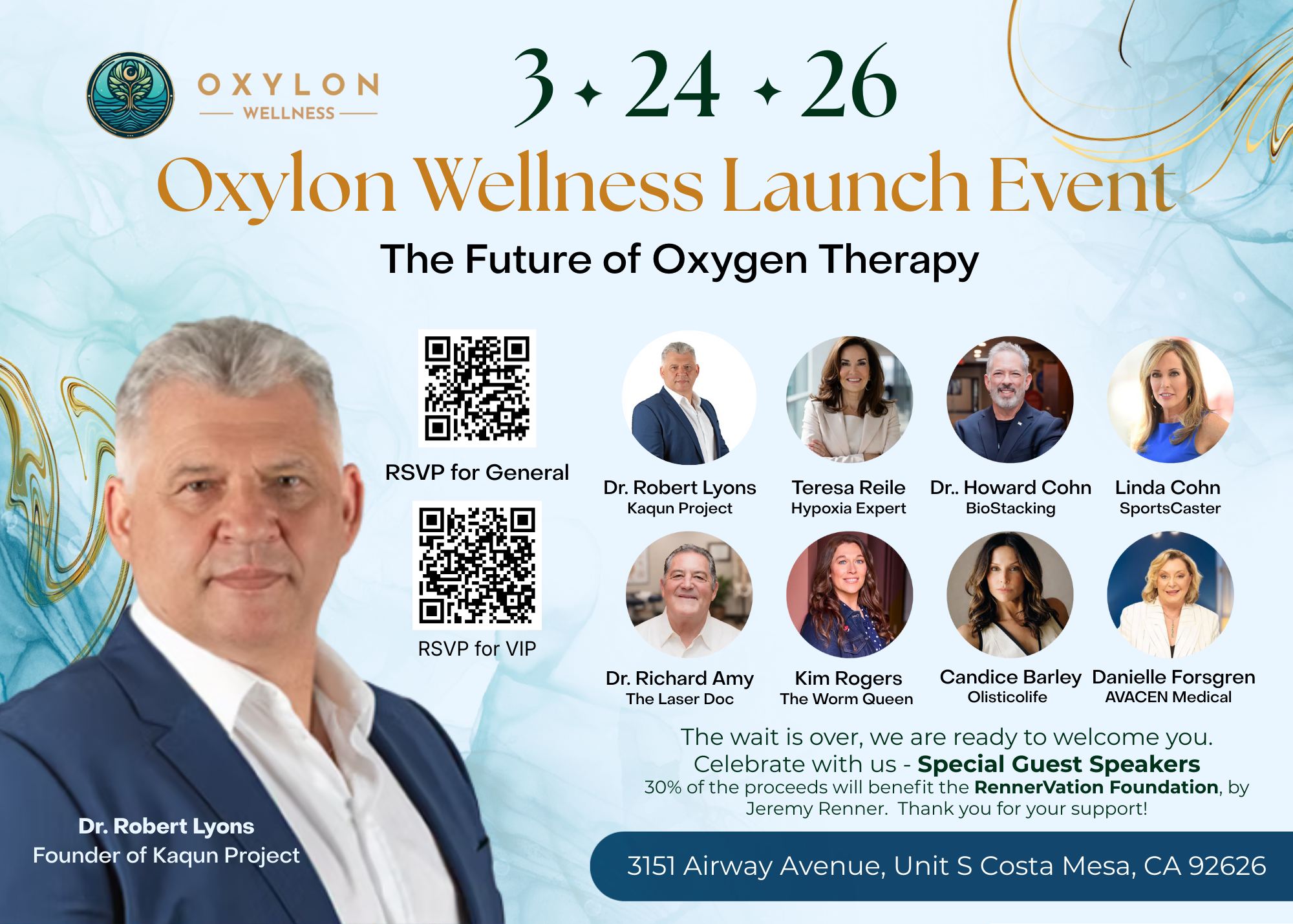 Oxylon Wellness Announces Grand Opening Event & Partnership with RennerVation Foundation