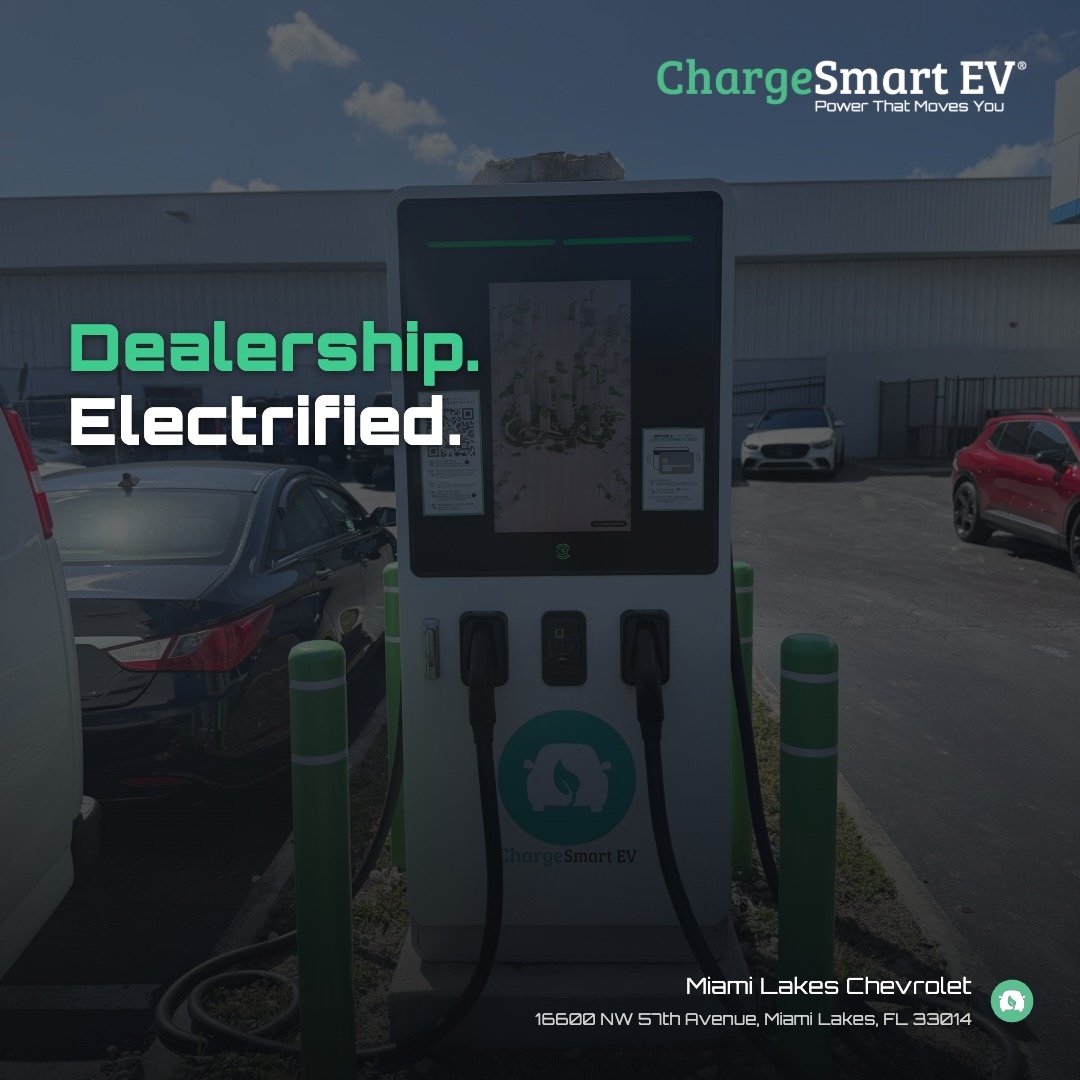 ChargeSmart EV Deploys 14-Port Charging Site at Miami Lakes Chevrolet