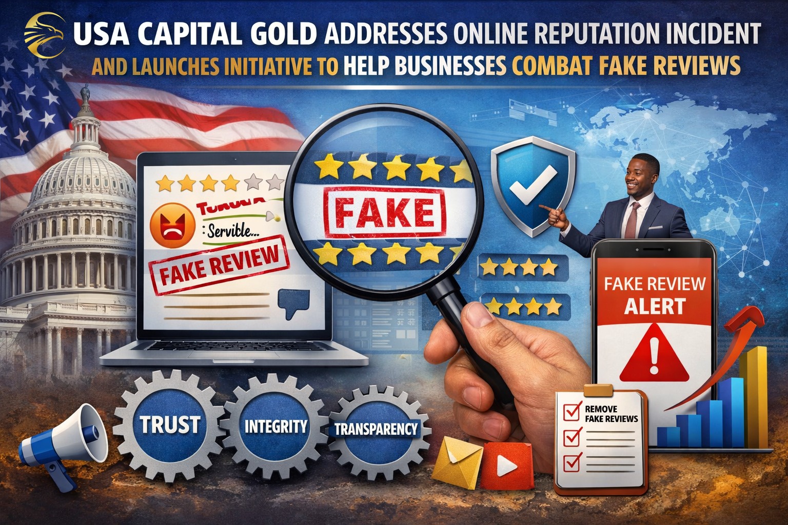 USA Capital Gold Addresses Targeted Cyber Attack and Launches Initiative to Help Businesses Combat Fake Online Reviews